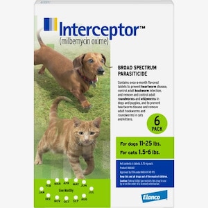 Interceptor Chewable Tablets for Dogs and Cats, 1-2