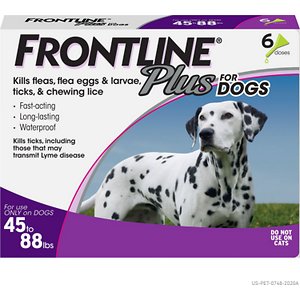 Frontline Plus Flea & Tick Spot Treatment for Large Dogs, 45-88 lbs