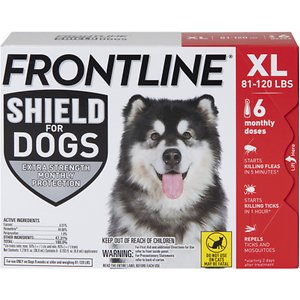 Frontline Shield Flea & Tick Treatment for Extra Large Dogs, 81 - 120 lbs