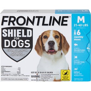 Frontline Shield Flea & Tick Treatment for Medium Dogs, 21 - 40 lbs