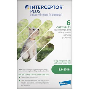 Interceptor© Plus Chew for Dogs (8.1-25 lbs.)