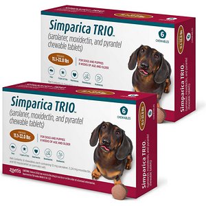 Simparica© Trio Chewable Tablet for Dogs, 11.1-22 lbs. 