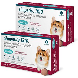 Simparica©Trio狗咀嚼片，22.1-44磅。