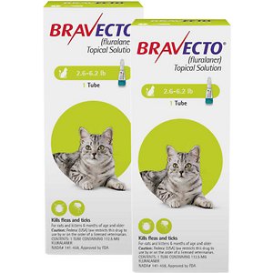 Bravecto猫用局部解决方案，2.6-6.2磅