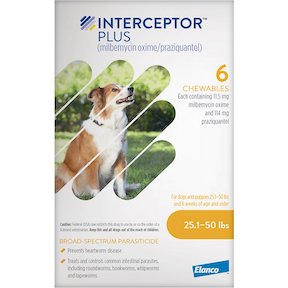 Interceptor© Plus Chew для собак (25,1-50,1 фунтов)