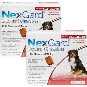 NexGard Chew for Dogs, 60.1-121 lbs