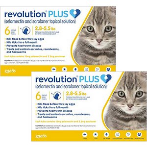 Решение для местного применения Revolution Plus для кошек, 2,8–5,5 фунта