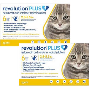 Revolution Plus猫用局部解决方案，2.8-5.5磅