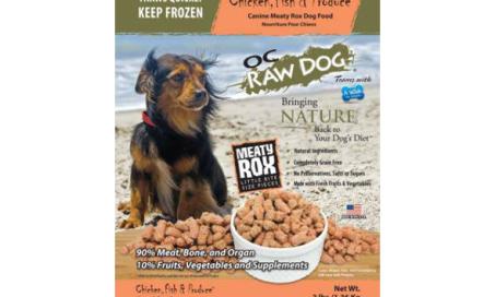 OC Raw Dog LLC Voluntarily Recalls Chicken, Fish & Produce Dog Food and Freeze Dried Sardines