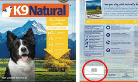 K9 Natural Ltd Voluntarily Recalls Frozen Chicken Feast Raw Pet Food Because of Possible Listeria