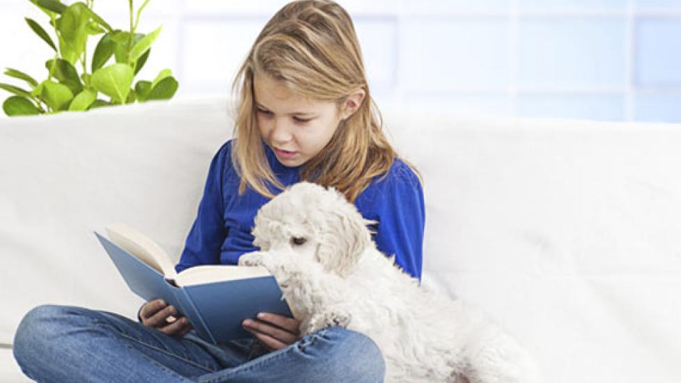 宠物帮助孩子更好的读者,更好的人