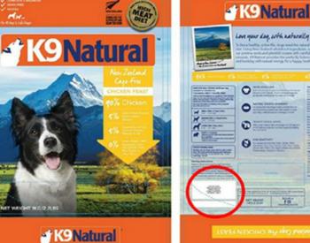 K9 Natural Ltd Voluntarily Recalls Frozen Chicken Feast Raw Pet Food Because of Possible Listeria